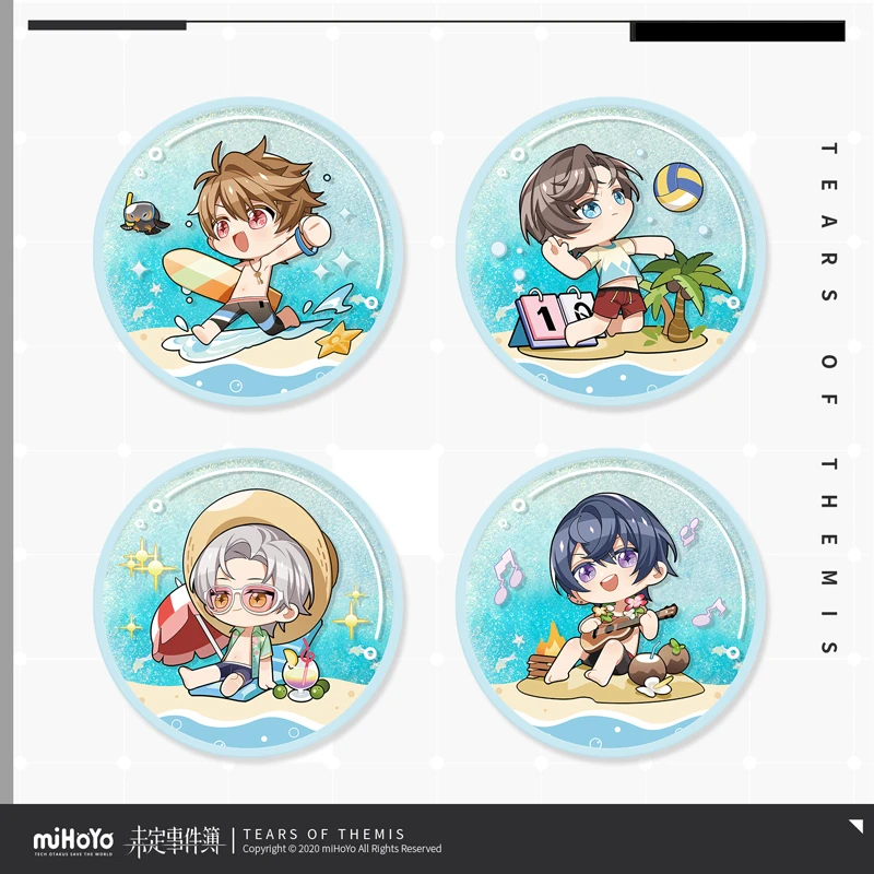 

Love Game Tears of Themis Cosplay Diy Quicksand Coaster Artem Marius Vilhelm Xiayan Acrylic Accessories Xmas Decoration Gift