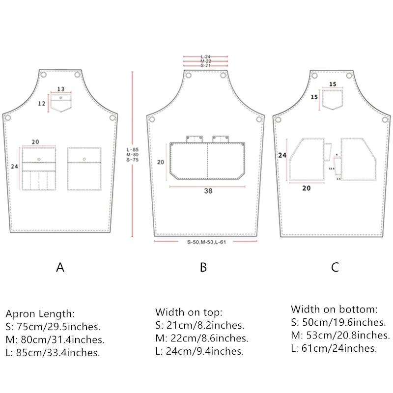 Серый джинсовый фартук ремешок из воловьей кожи бариста микстролога
