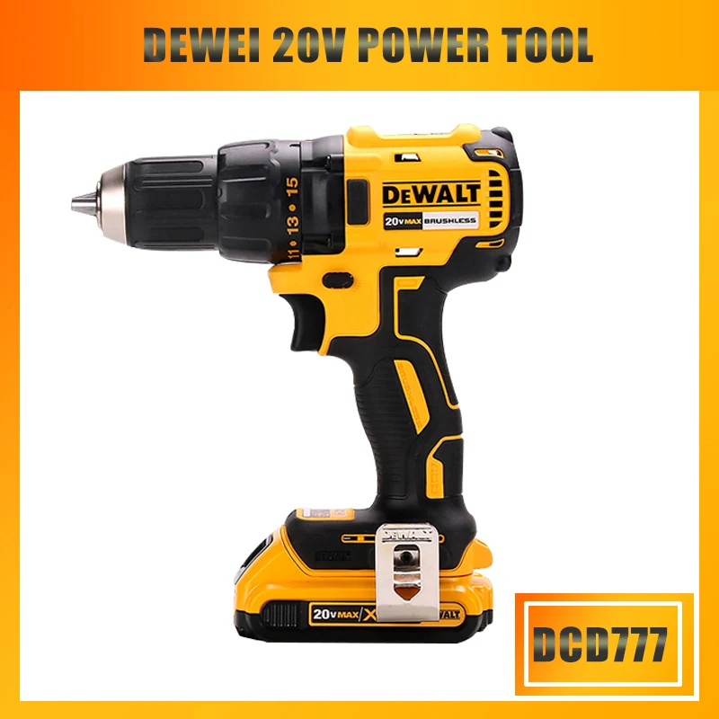Dewalt DCD791/777 бесщеточный литиевая электродрель 18V электрическая отвертка Перезаряжаемые - Цвет: DCD777