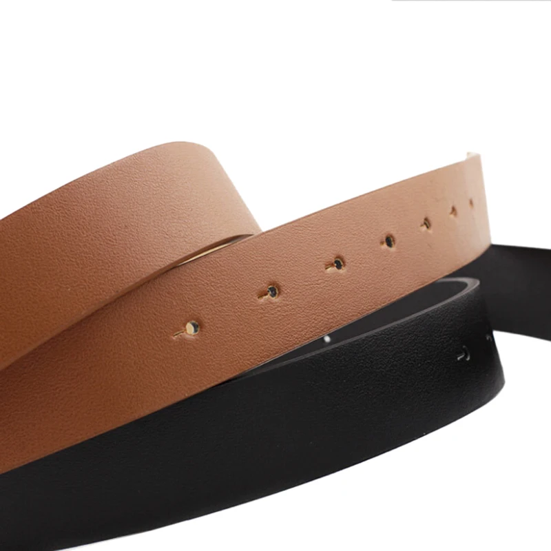 Женский кожаный ремень с круглой металлической двойной пряжкой для джинсов |