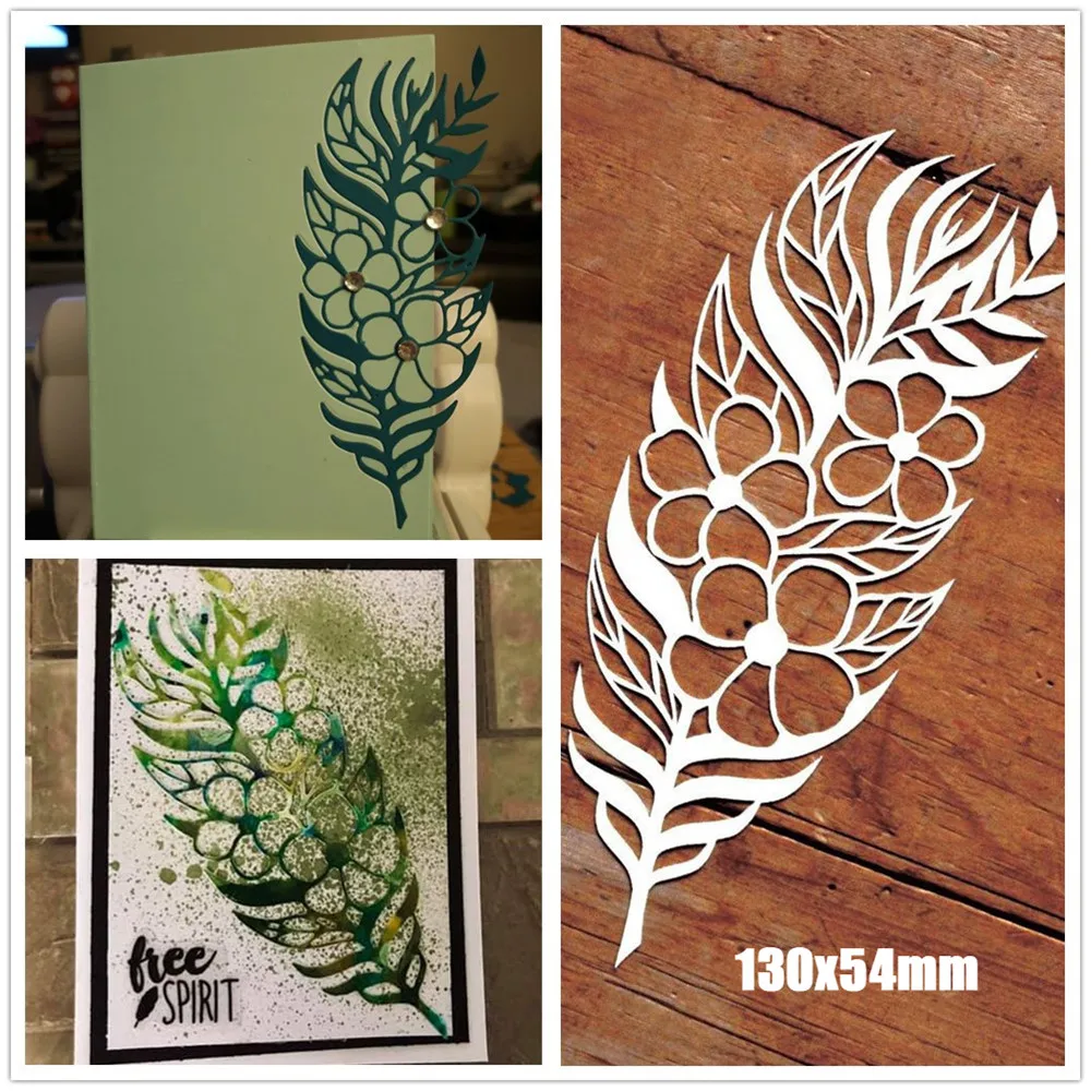 

DiyArts Feather Metal Cutting Dies New 2019 for Craft Dies Scrapbooking Album Stencil Embossing Die Cut Decoration