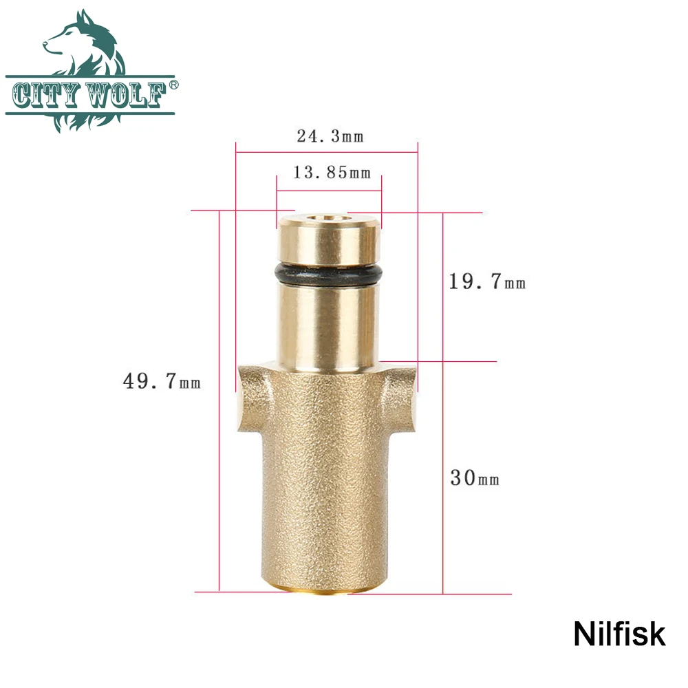 Латунный адаптер для автомойки высокого давления пенораспылитель шлангов моек