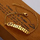 Индивидуальные браслеты с именем для женщин, твердый браслет из нержавеющей стали золотого тона, уникальный свадебный подарок, элегантный браслет BFF