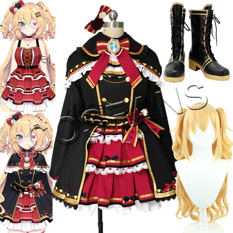 

Anime VTuber Hololive Akai Haato Cosplay Costume Elegant Cute Gothic Lolita Dress Activity Party Role Play Clothing Halloween