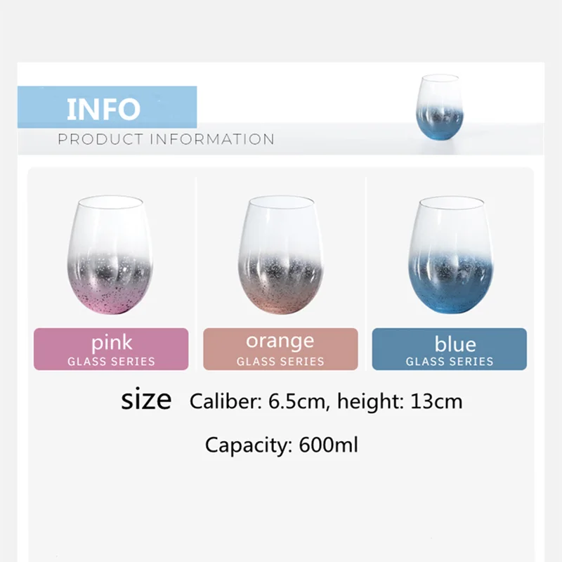 

Gradient Color Cup Starry Glass Water Cup Female Household Creative Modern Minimalist Style Personality Trend Tea Cup