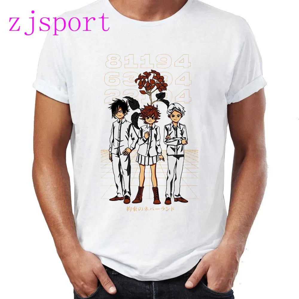 

Anime The Promised Neverland t shirt Harajuku REN Tee Ray Emma and Norman graphic Soft Oversized Mujika Top Female/Man T-shirt