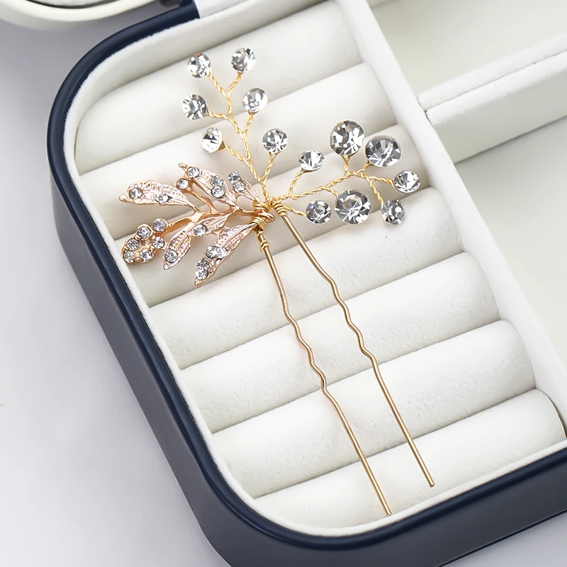 1 шт в винтажном стиле Новое поступление Стразы Золотой волос Ювелирные заколки