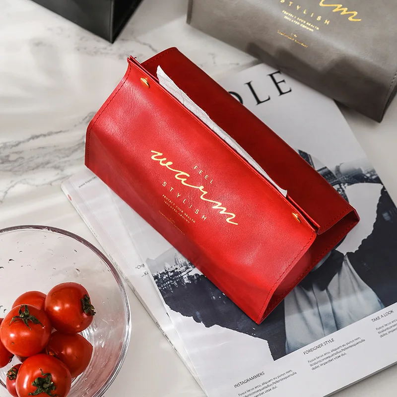 Luxury PU Leather Tissue Box Creative Letter Napkins Containers Holders Home Kitchen Paper Holder Storage Living Room Decor | Дом и сад