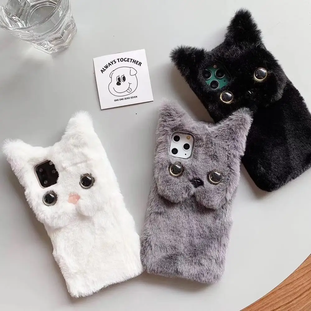 Teddy Stuffed Toy Silicone Phone Case For iphone6 7 8 plus cases X XR XS MAX luxury HandmadeWarm iPhone11 Pro Max Cover |
