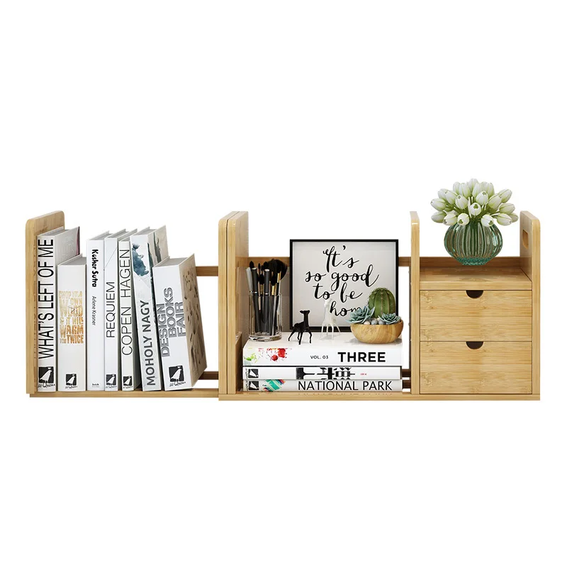 

Floor-to-ceiling bookshelf simple desk students use modern minimalist small bookcase children's shelf creative desktop table