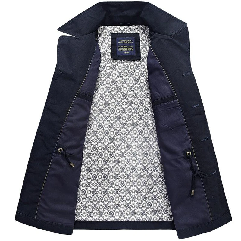 Длинный Тренч мужской повседневный многокарманный военный жакет chaqueta larga hombre мужской модный ветровка хлопковый плащ s