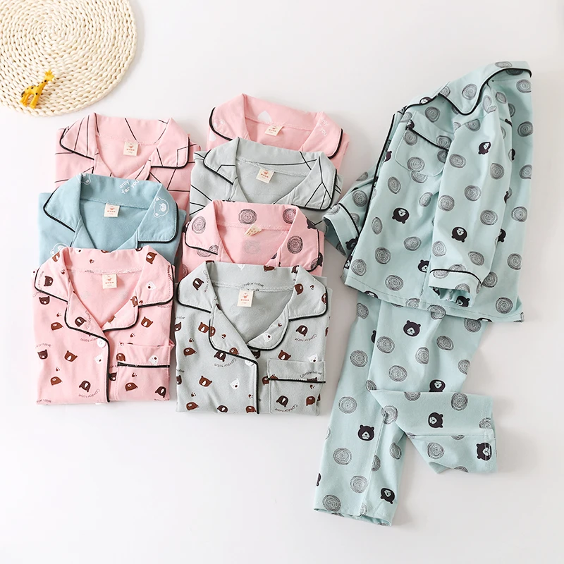 

100% Cotton Long Length Baby Pajama Set 2-pc Printed Kids Pijamas Spring/Autumn Comfortable/Soft/Breathable Boys/Girls Home Wear