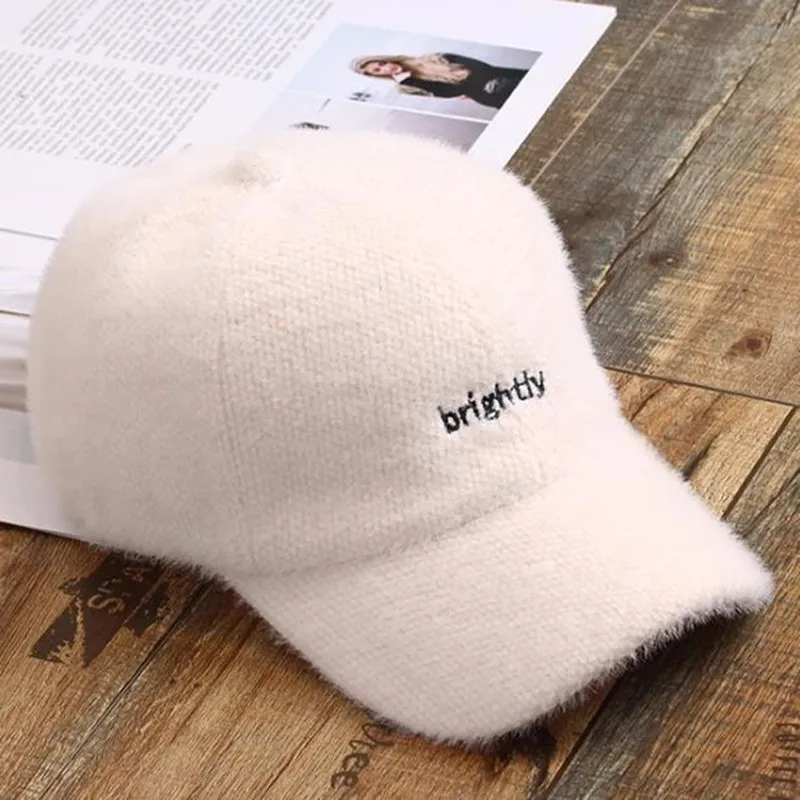 SILOQIN Trend Letter Embroidery Baseball Cap For Women's Autumn Winter Thick Thermal Snapback Caps Fashion Students Tide Hat New