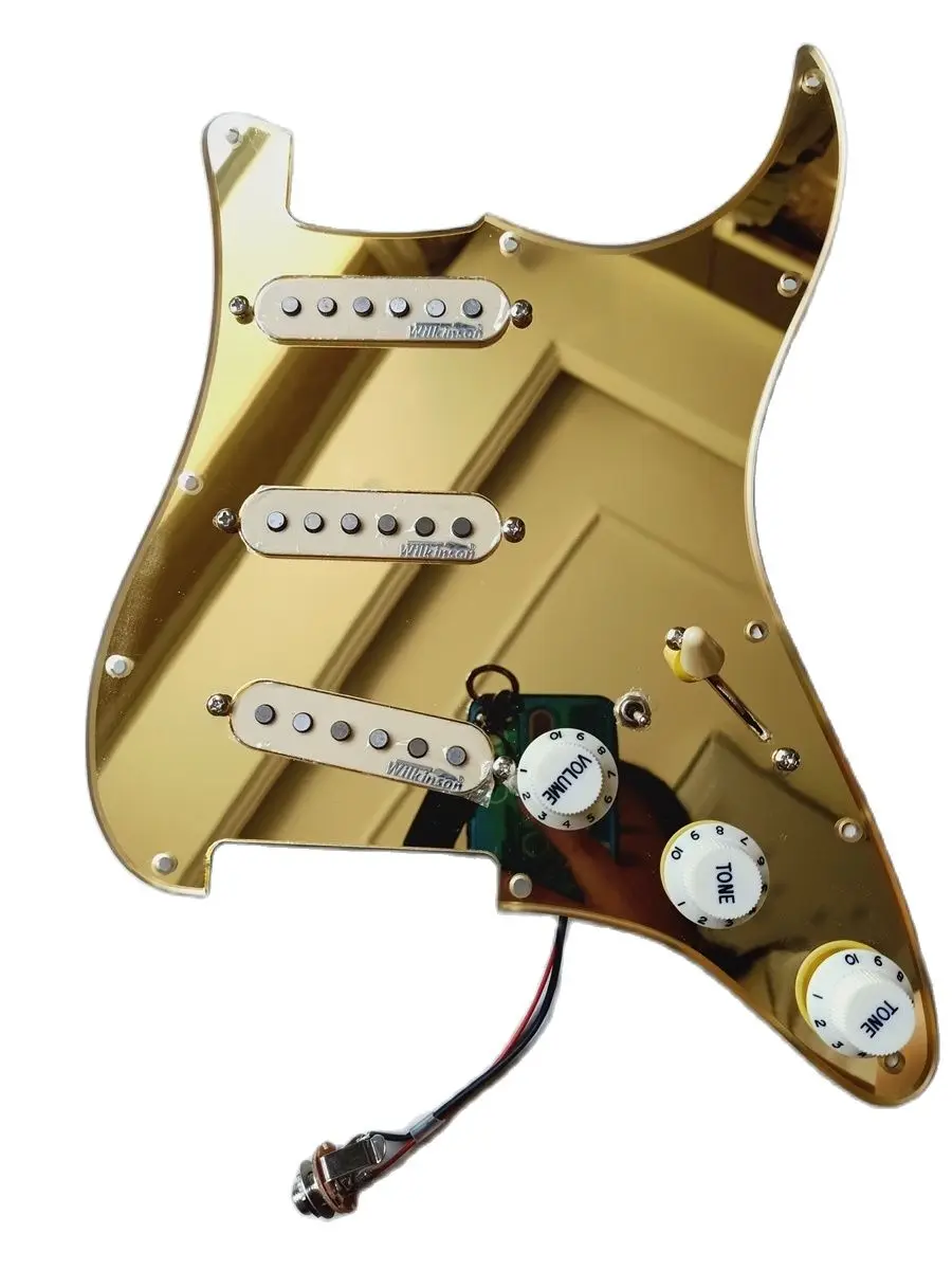 

Предварительно проволочный ST Pickguard Wilkinson SSS Ainico 5, пикапы с одной катушкой, 7-ходовой переключатель, 1 одинарный вырез, больше оттенков