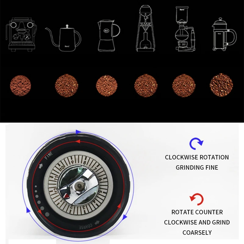 

Hand Coffee Grinder Manual Coffee Bean Grinder Machine Small Portable Hand Coffee Grinder for Household Use