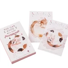 30 шт.лот Мини-открытки с изображением животных из мультфильмов кошка спит весь день подарочные открытки на свадьбу поздравительная открытка товары для вечеринок