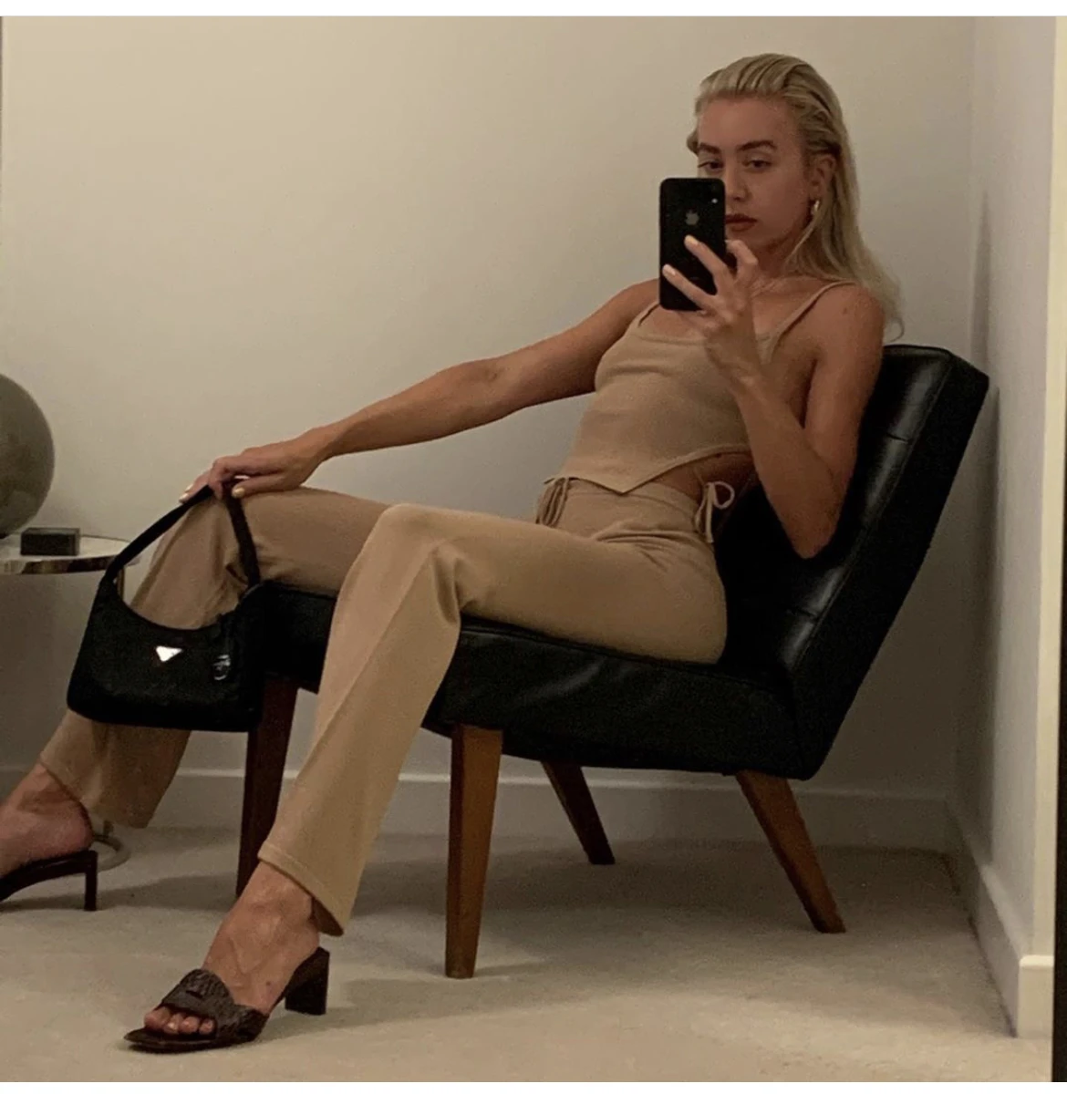 Iamgia Khaki Suit European Station Spring 2021 New Women's Fashion Net Red Sling Suit