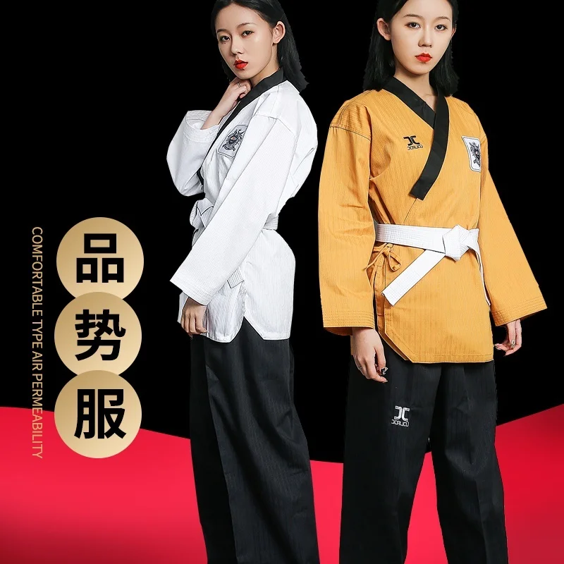 Одежда для мужчин и женщин Taekwondo Doboks крутая хлопковая униформа каратэ костюмы