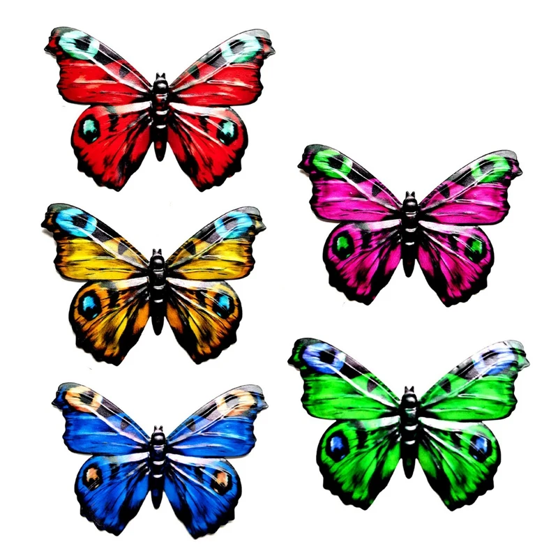 

5PC 3D Butterfly Decor Inspirational Wall Decor Sculpture for Garden Decor Miniatures Statues Animal Outdoor Decor