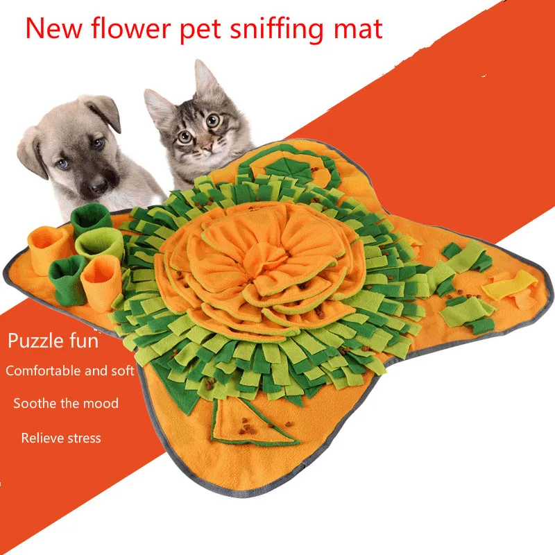

Pet sniffing pad, cat and dog toy flower sniffing pad, pet educational products sniffing, slow food training machine washable