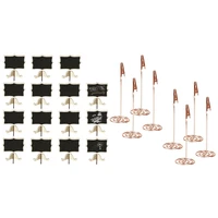 15 pack mini chalkboards place cards with easel stand with clip holder stand with alligator clasp 12pcs rose gold