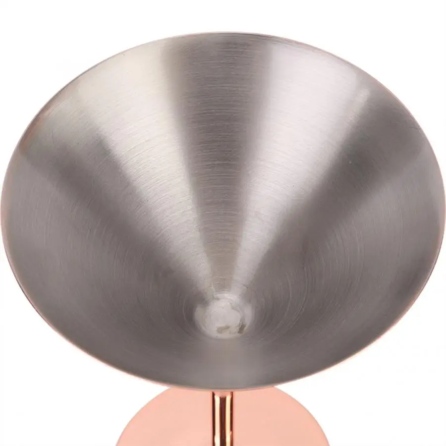 Бокал коктейльный из нержавеющей стали цвета розового золота 220 мл | Дом и сад