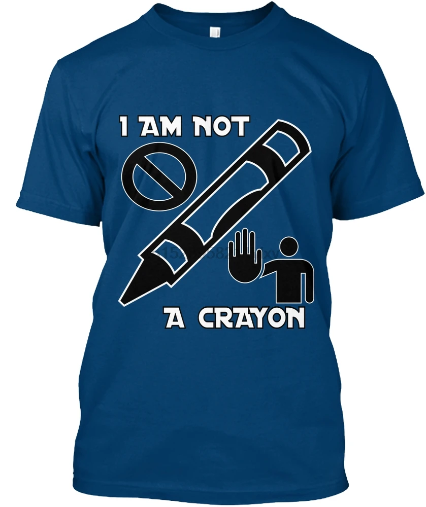 Мужская футболка I AM NOT A CRAYON футболки и кофейные кружки женские футболки|Мужские