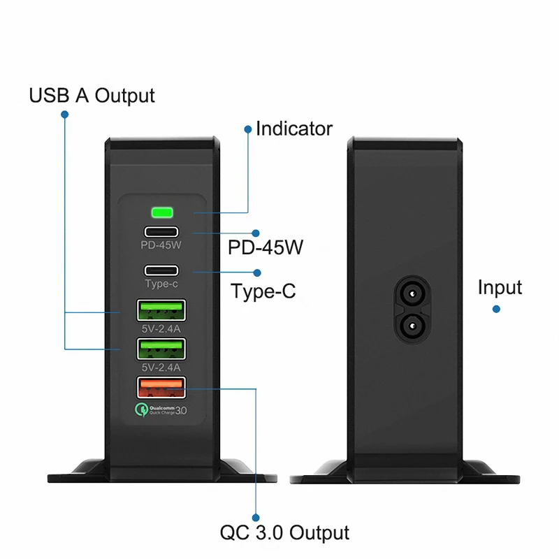 75 Вт Быстрая зарядка 3 0 USB Type C PD адаптер питания для телефона зарядное устройство