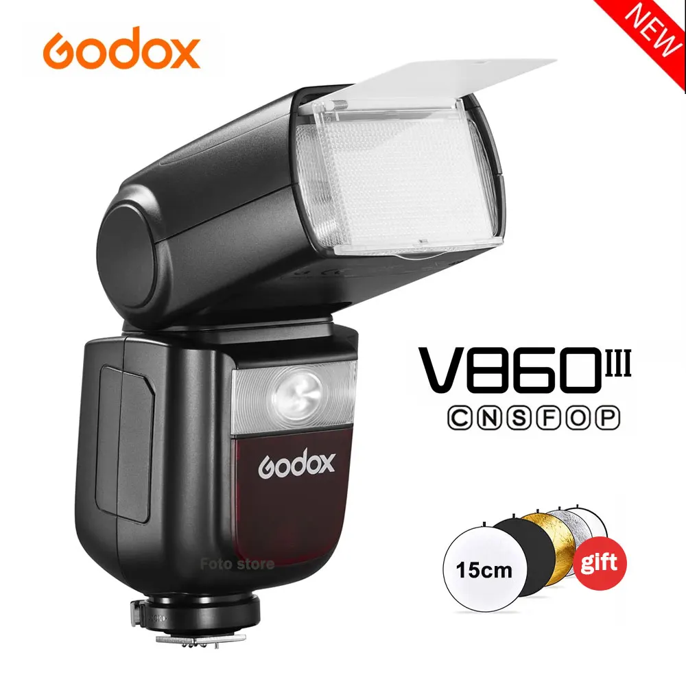 

Фотовспышка Godox V860III V860 III для фотоаппаратов Fuji Olympus Panasonic Sony Canon Nikon Pentax