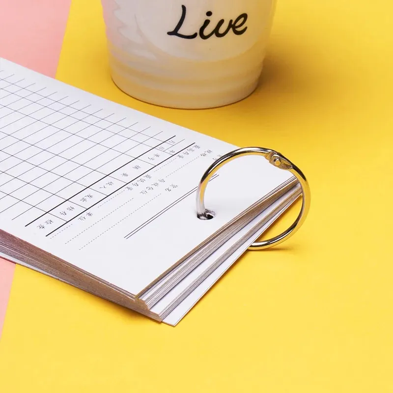 Кольцо для книжных ключей 50 шт. Биндер из металлических колец дюйма 20-30 мм альбомы