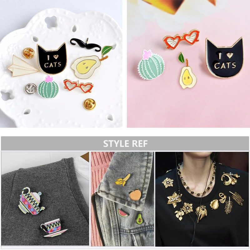 Брошь с изображением кошки усов кактуса груши солнцезащитных очков лацканов