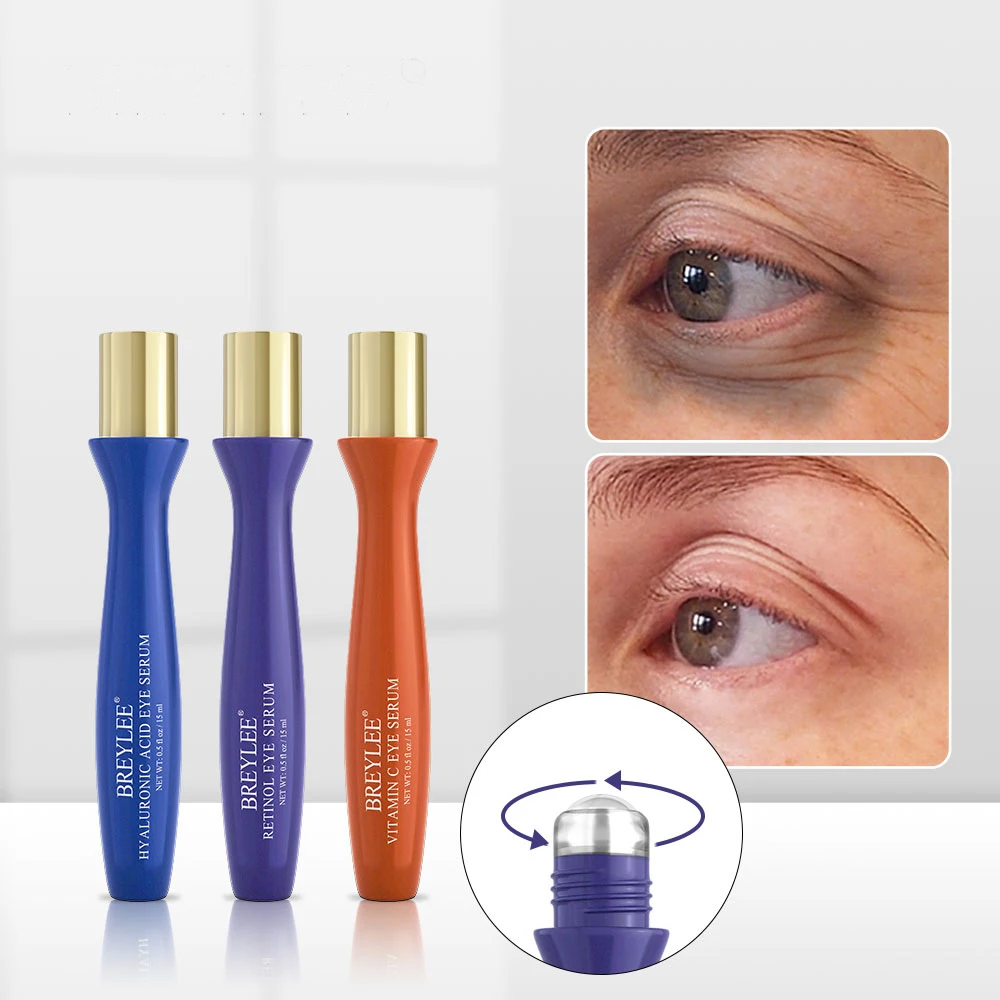 

BREYLEE Eye Serum Series Vitamin C Hyaluronic Acid Retinol Remove Dark Circles Eye Bags Anti Aging Moisturizing Eye Cream Roller