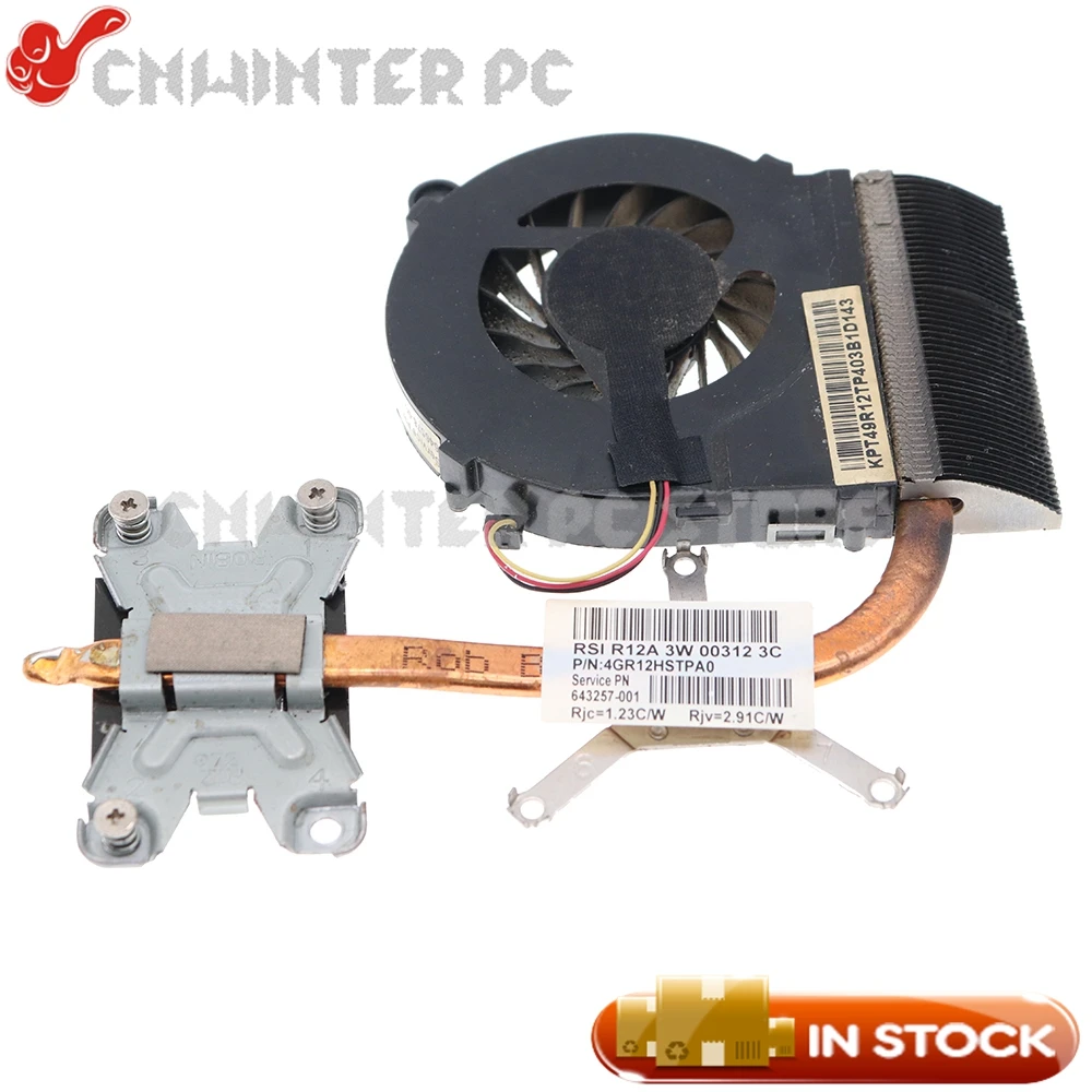 

NOKOTION 643257-001 DA0R12MB6E0 R12 для HP Pavilion G4 G6 G7 G4-1000 G6-1000 Охлаждающий радиатор с вентилятором