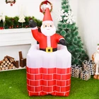 Электрическая подъемная Рождественская надувная игрушка, кукла Санта-Клаус для дома и улицы, садовое Рождественское украшение, Рождественское украшение для дома