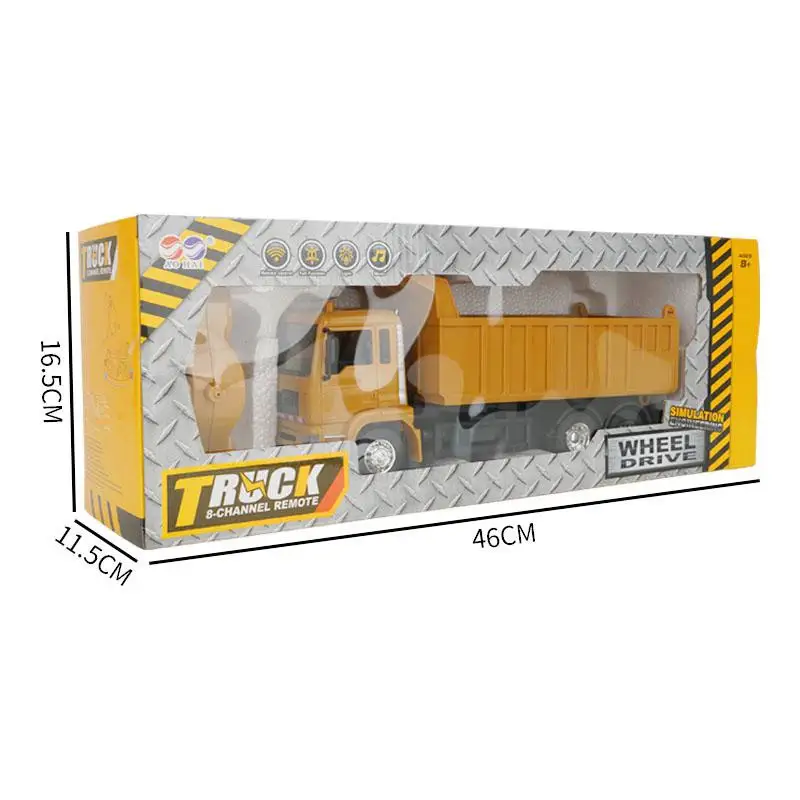 

10 channels ABS + Electronic 2.4G 3.6VRC Cars Dump Truck Toys RC Engineering Truck Model Beach Toys Transporter