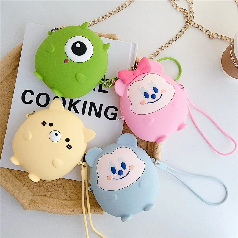 Женские сумки мессенджеры милые Мультяшные через плечо маленькая круглая