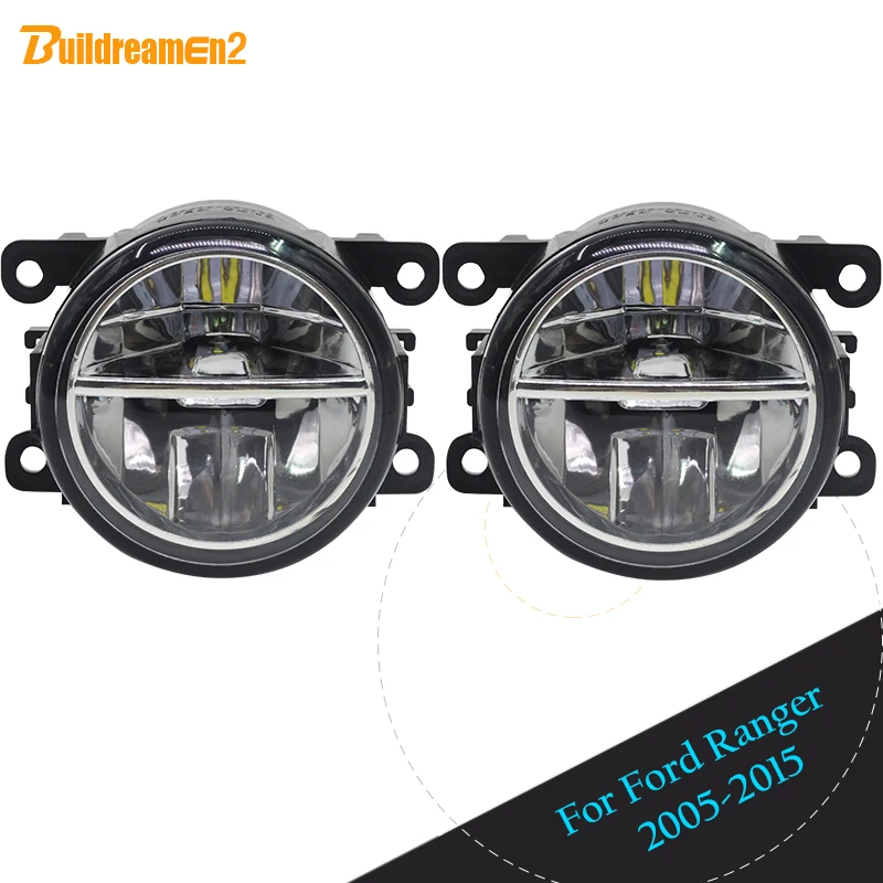 Buildreamen2 Car LED Fog Light Daytime Running Light DRL For Ford Ranger 2005 2006 2007 2008 2009 2010 2011 2012 2013 2014 2015