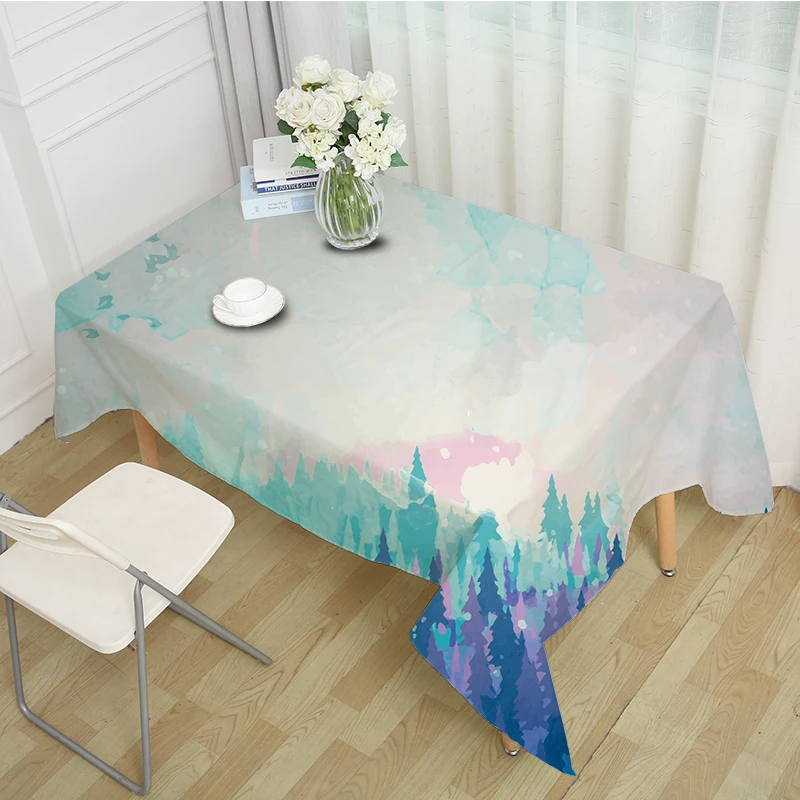 Маленькая чистая и свежая современная контрастная скатерть с антендией