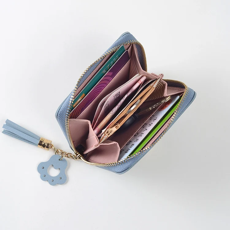 Женские кошельки карамельных цветов дамские короткие женский клатч с кисточками