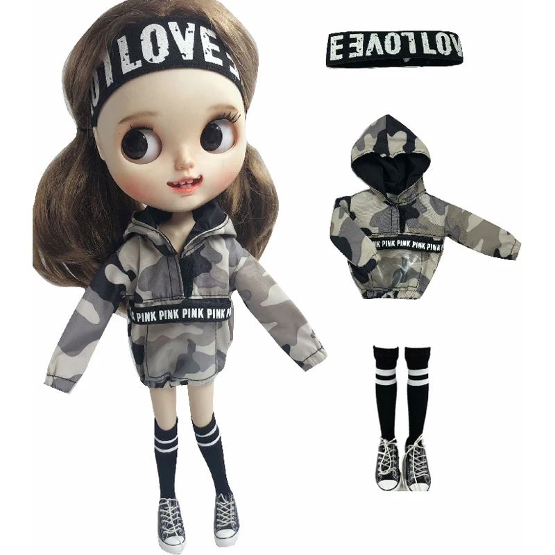 Одежда для куклы Blyth крутые толстовки с длинным рукавом OB24 azone 1/6bjd брюки 1/6