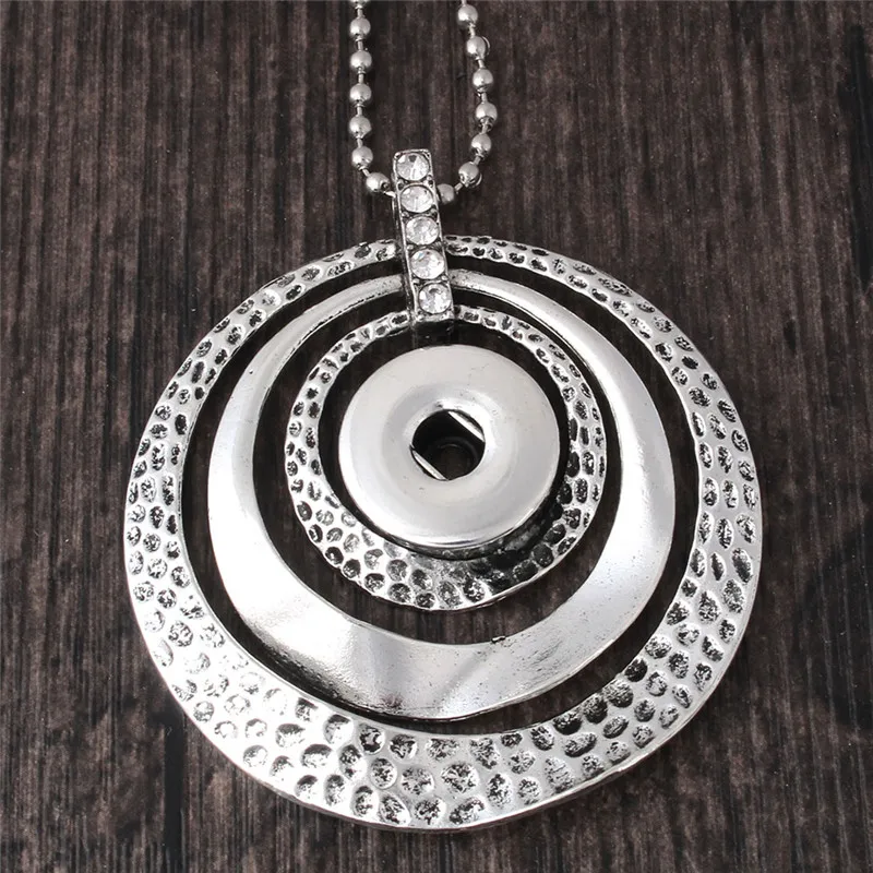 Новые стили металлические ювелирные изделия 18 мм кнопки ожерелья и подвески