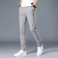 brand men pants casual mens business male trousers classics mid weight straight full length fashion breathing pant