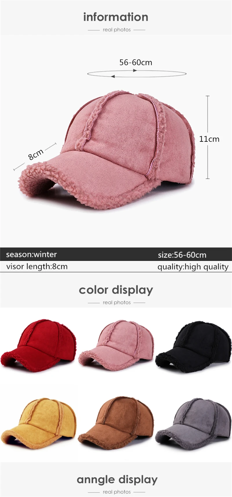 [NORTHWOOD] Женская мода Бейсболка Зимняя Шапка Snapback Теплые Шапки Папы Casquette Femme Установленный Размер Кепки 56-60 см