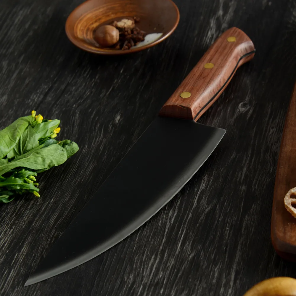 3cr13 черное лезвие из нержавеющей стали полностью Tang Мясник ручной работы нож