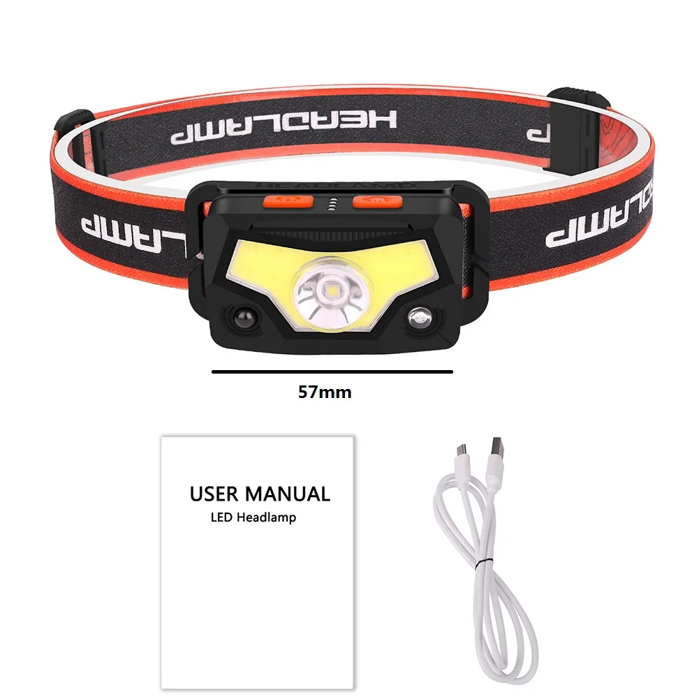 

Waterproof Outdoor Lighting Sensor Work Torch Flash Head Lamp Torch Lantern for Hunting XPG COB LED Headlamp Flashlight