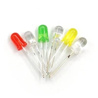 f5 led lamp bead 5mm red yellow blue green white diode indicator light