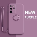 Новинка чехол S20Ultra S20 ультра плюс корпус подставка из жидкого силикона Магнитная подставка кольцо чехол для Samsung Galaxy S20Ultra S20 Ultra Plus чехол на самсунг с 20 ultra s20 ультра плюс чехлы