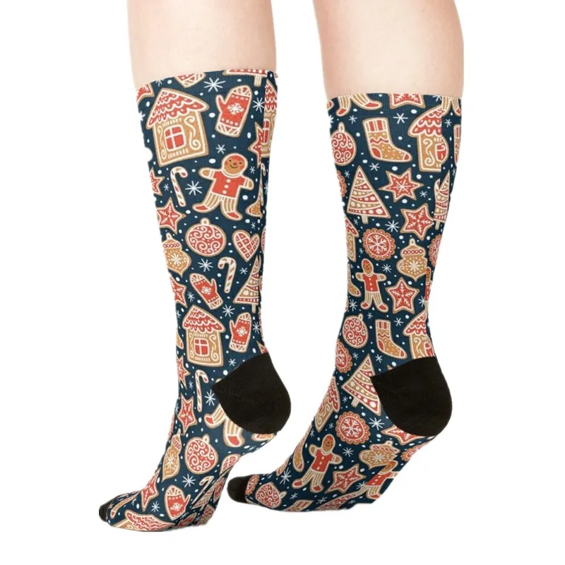 

2021 Women's socks kawaii Christmas Presents printed Socks Women harajuku Happy Funny Novelty cute girl gift Socks for women