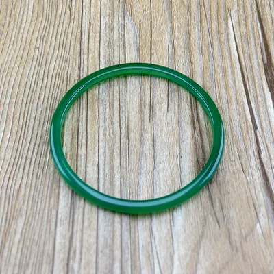 Натуральный агат Лотос зеленый нефрит тонкий узкий для женщин | Украшения и