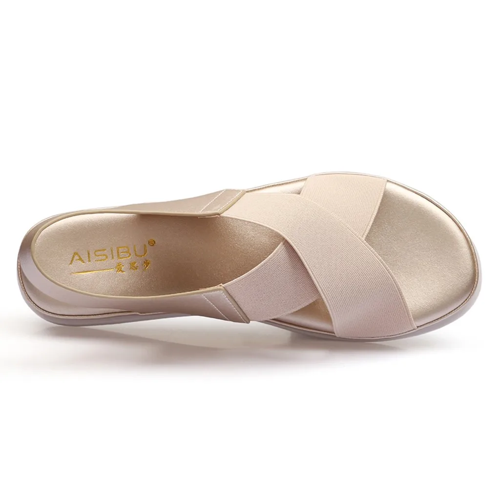 Сандалии SAGACE женские на плоской подошве пляжные удобные эластичные босоножки